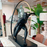 SPIRAL RING HUMANOID SCULPTURE FLOOR LAMP