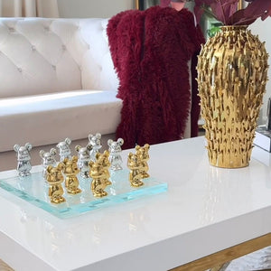 ROBOTIC CRYSTAL CHESS DECOR