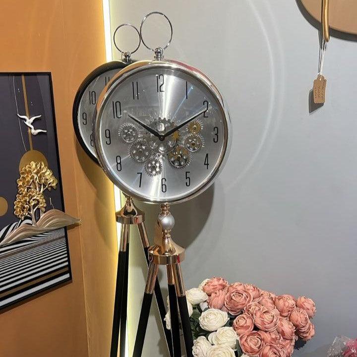 Swiss Vintage Phase Tripod-Mounted Clock