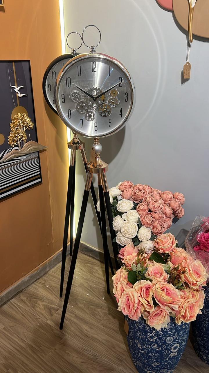 Swiss Vintage Phase Tripod-Mounted Clock