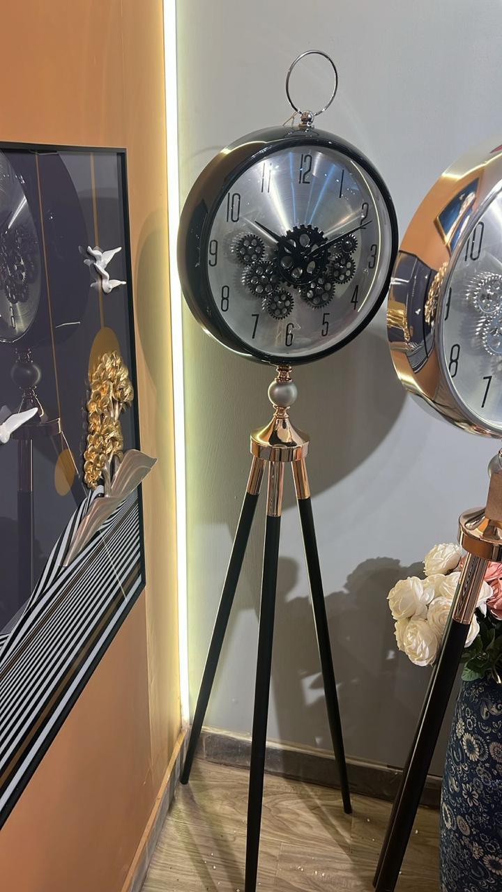 Swiss Vintage Phase Tripod-Mounted Clock