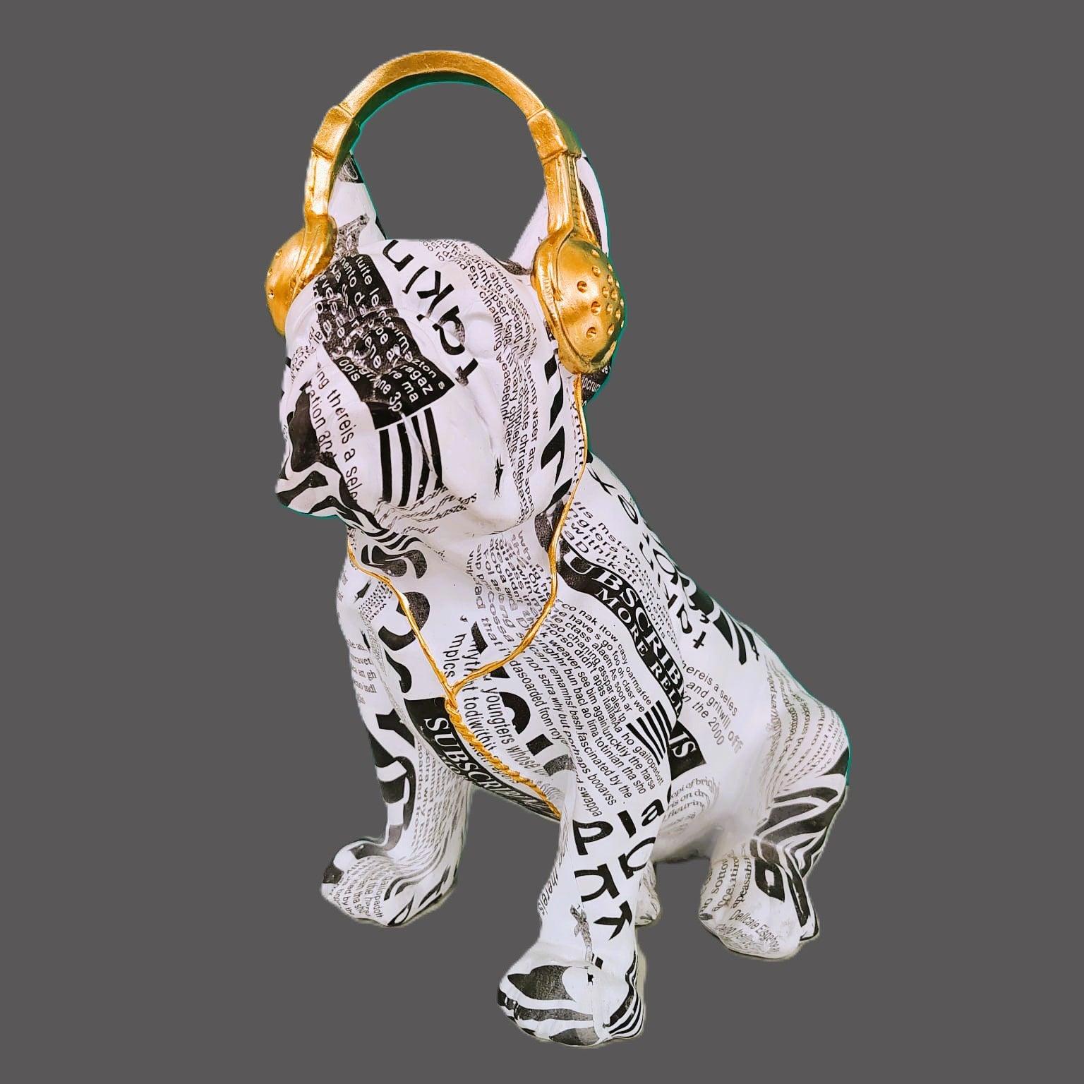 Abstract Graffiti Dog with Headphone