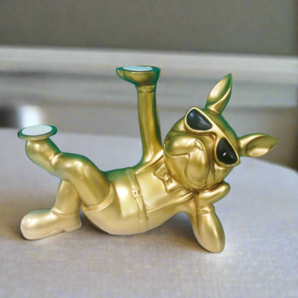 FRENCH BULLDOG DOUBLE TRAY HOLDER LYING