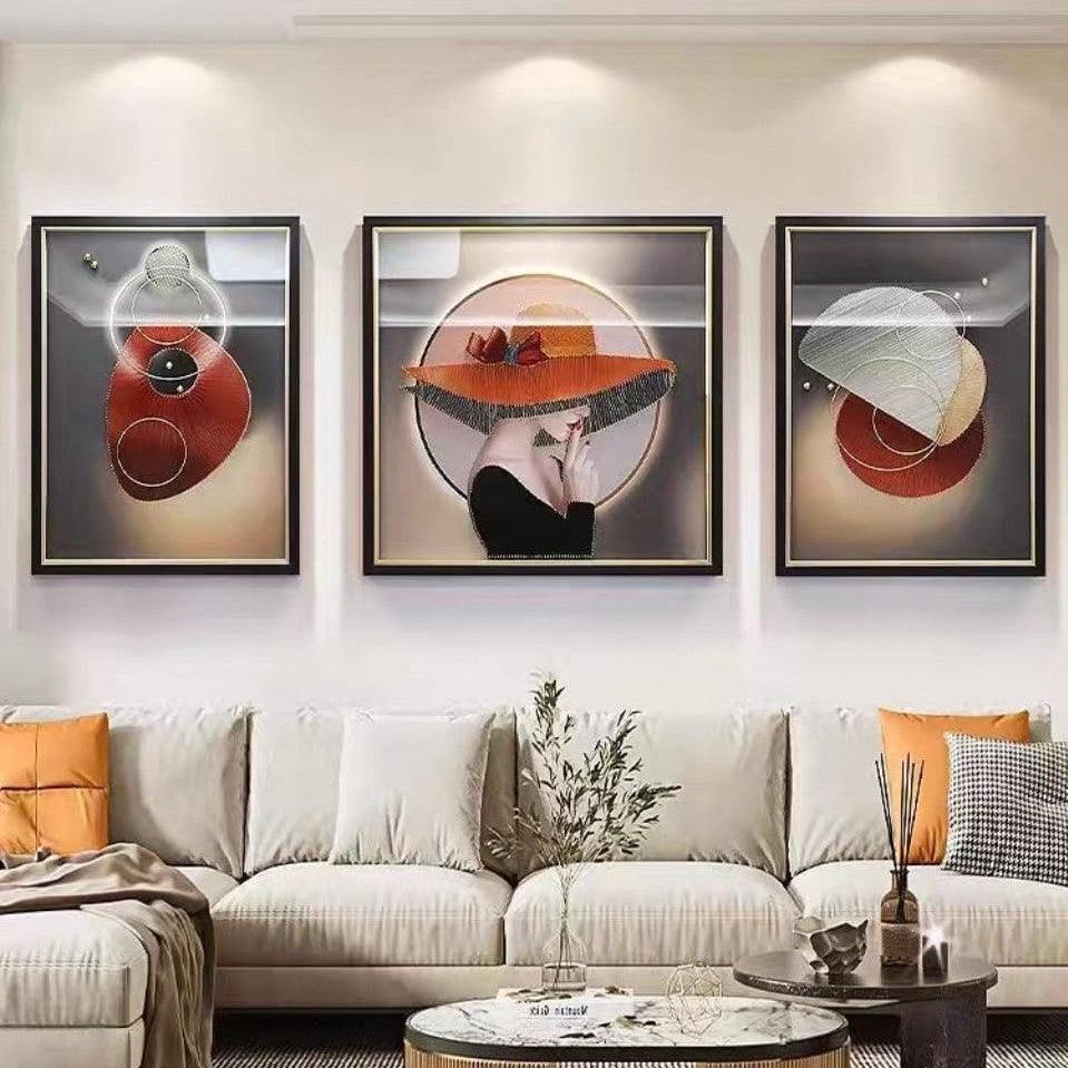 Glass Shadow Box Set of 3 Style 3