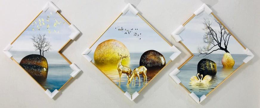 Modern Crystal Painting set of 3 Style 52