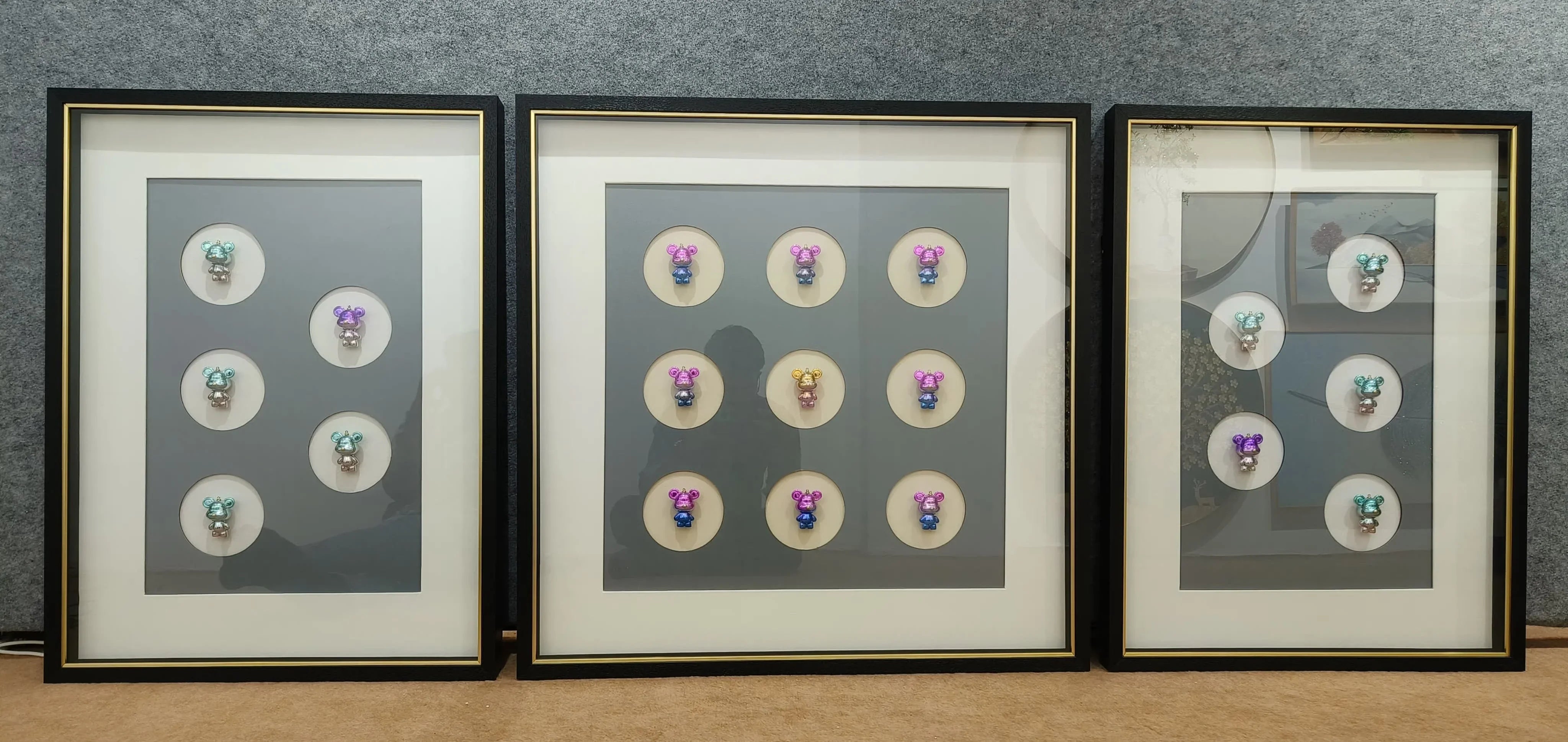 Glass Shadow Box Set of 3 Style 15