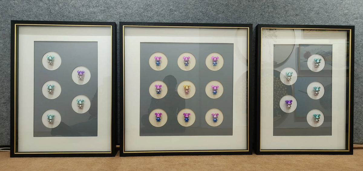 Glass Shadow Box Set of 3 Style 15