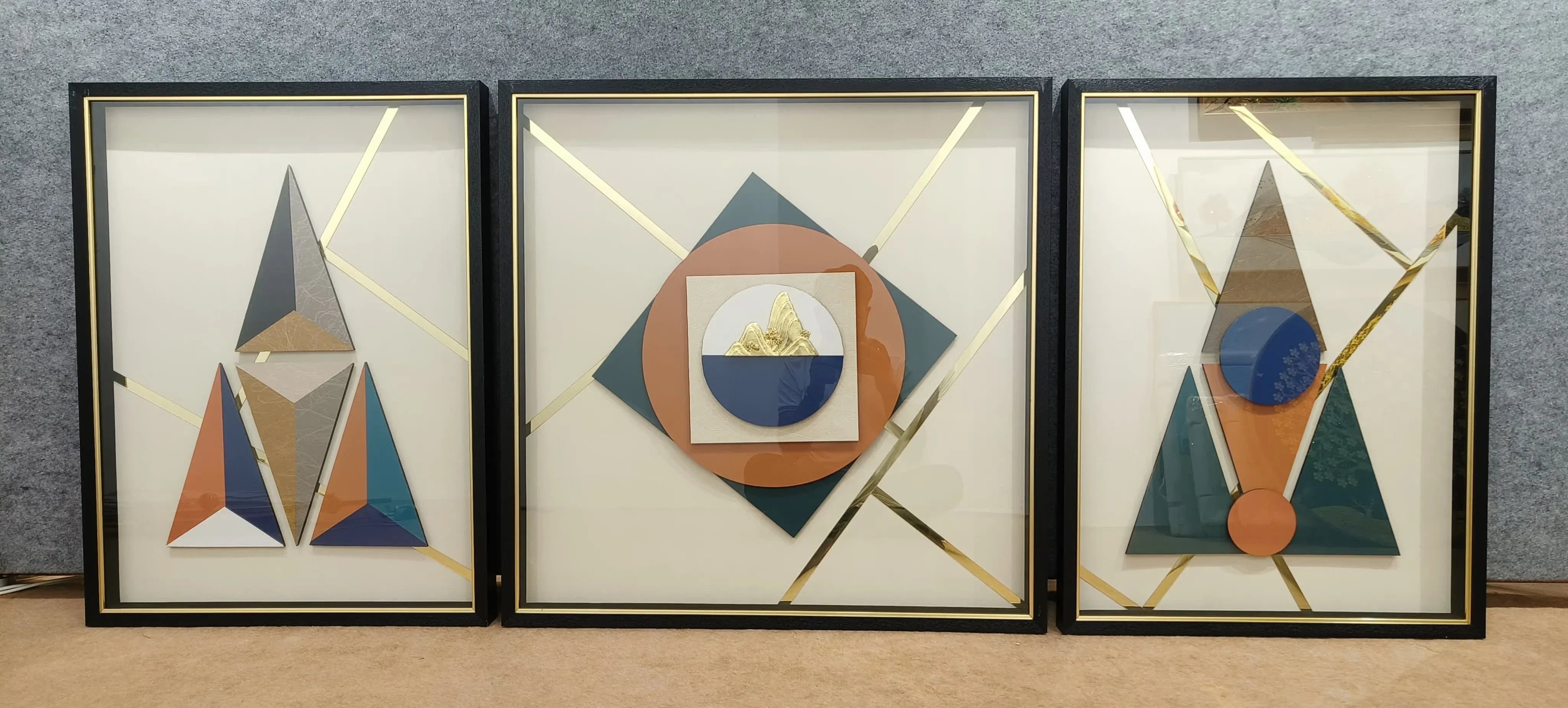 Glass Shadow Box Set of 3 Style 12