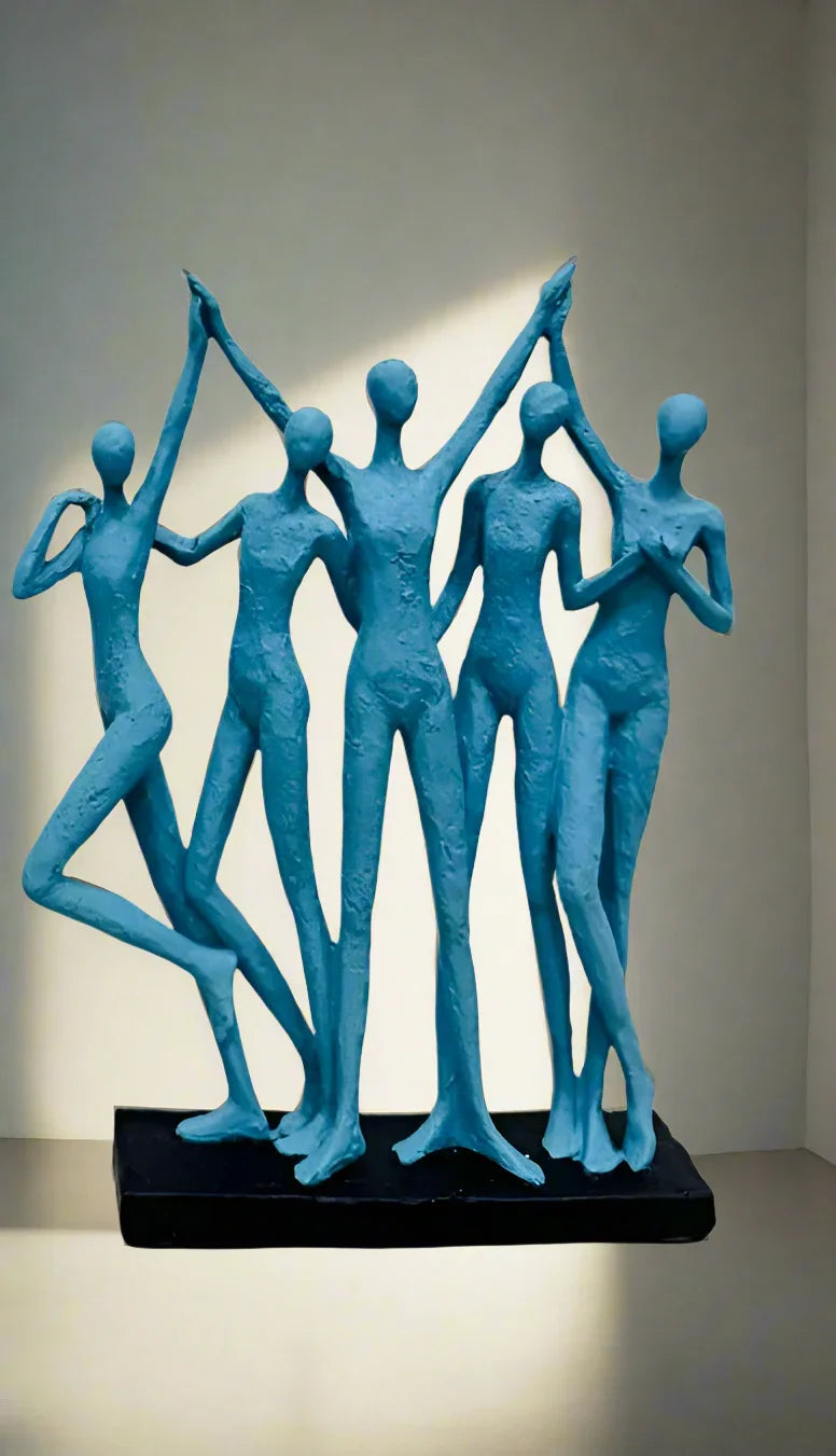Abstract togetherness human sculpture