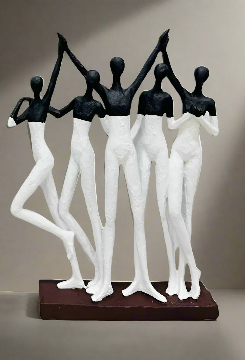 Abstract togetherness human sculpture
