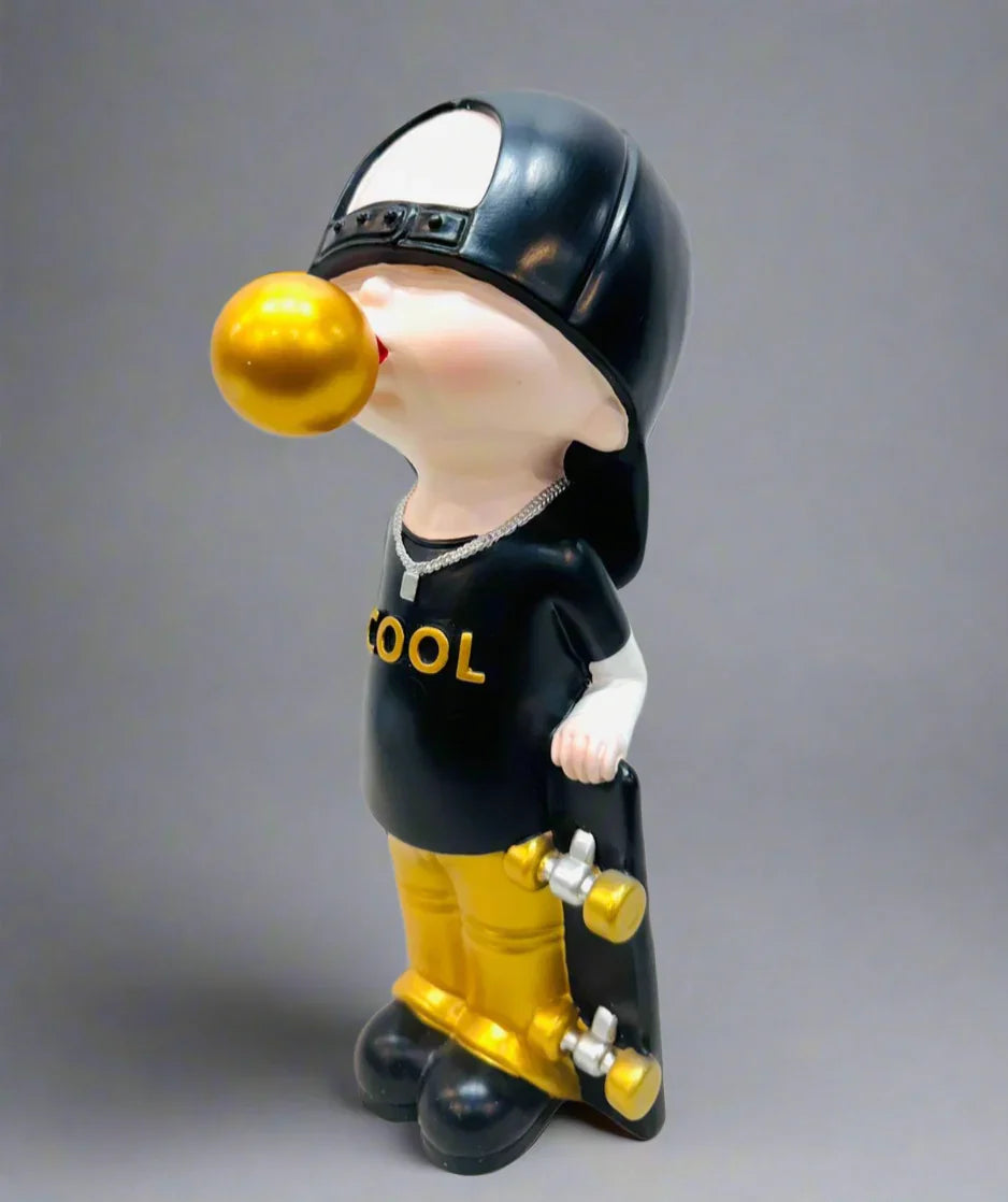 Little man with a skateboard