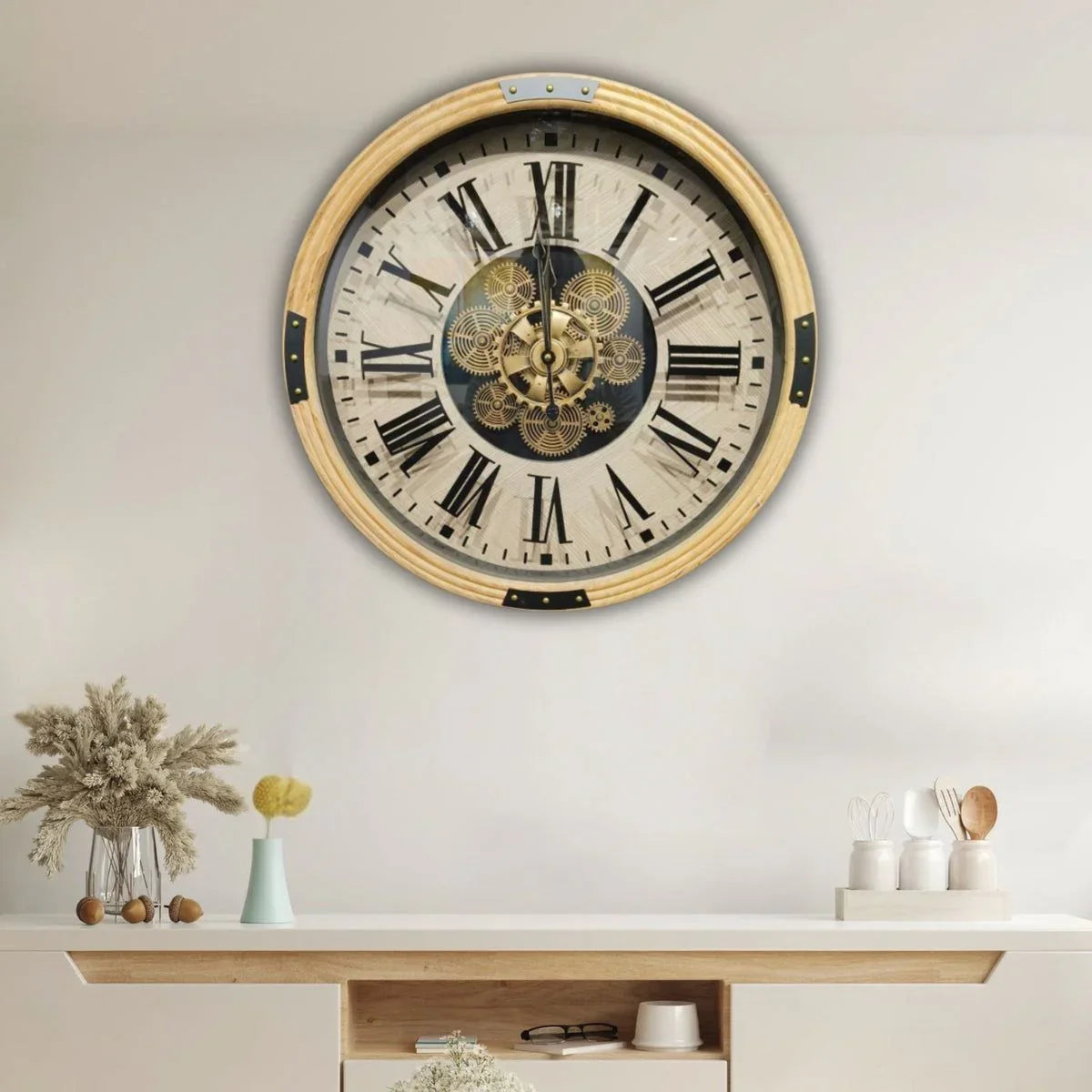 Royal Metal Gear Mechanical Clock Style 80