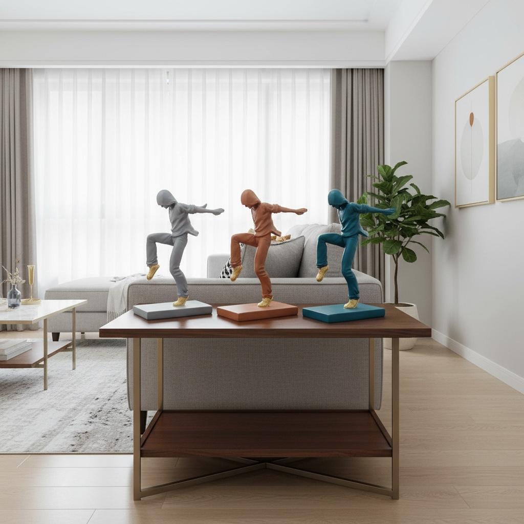 Hand Dance Showpiece Figurine – Modern Artistic Sculpture (10 x 7 Inch) | Multicolor Variants