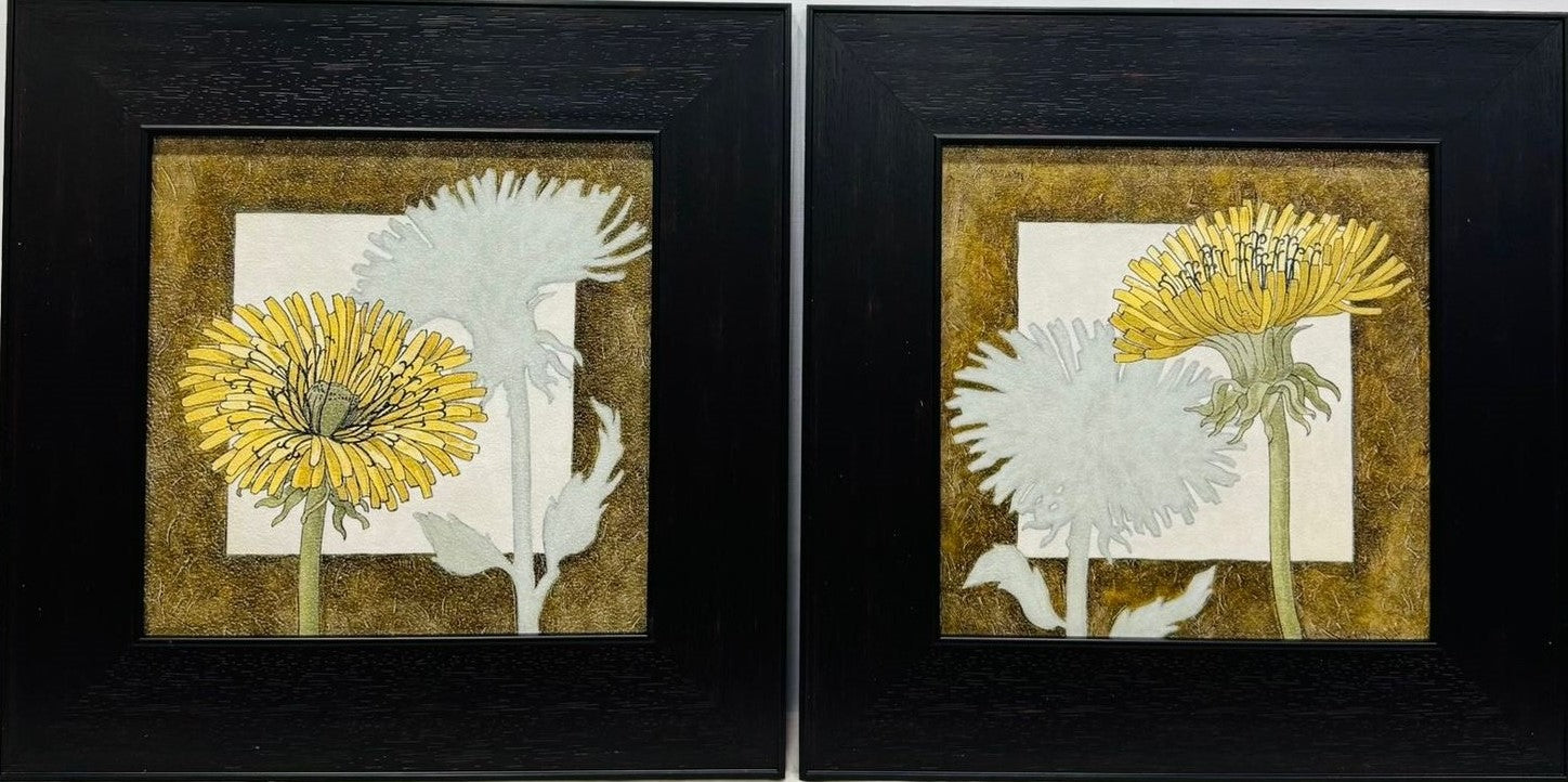 Elegant Floral Pattern Framed Wall Art – 2 Piece Set