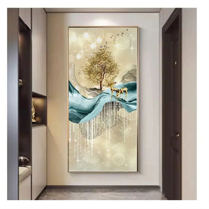 LUXURY LED WALL PAINTING STYLE 13 - Crystal & Glass Work - LED Light