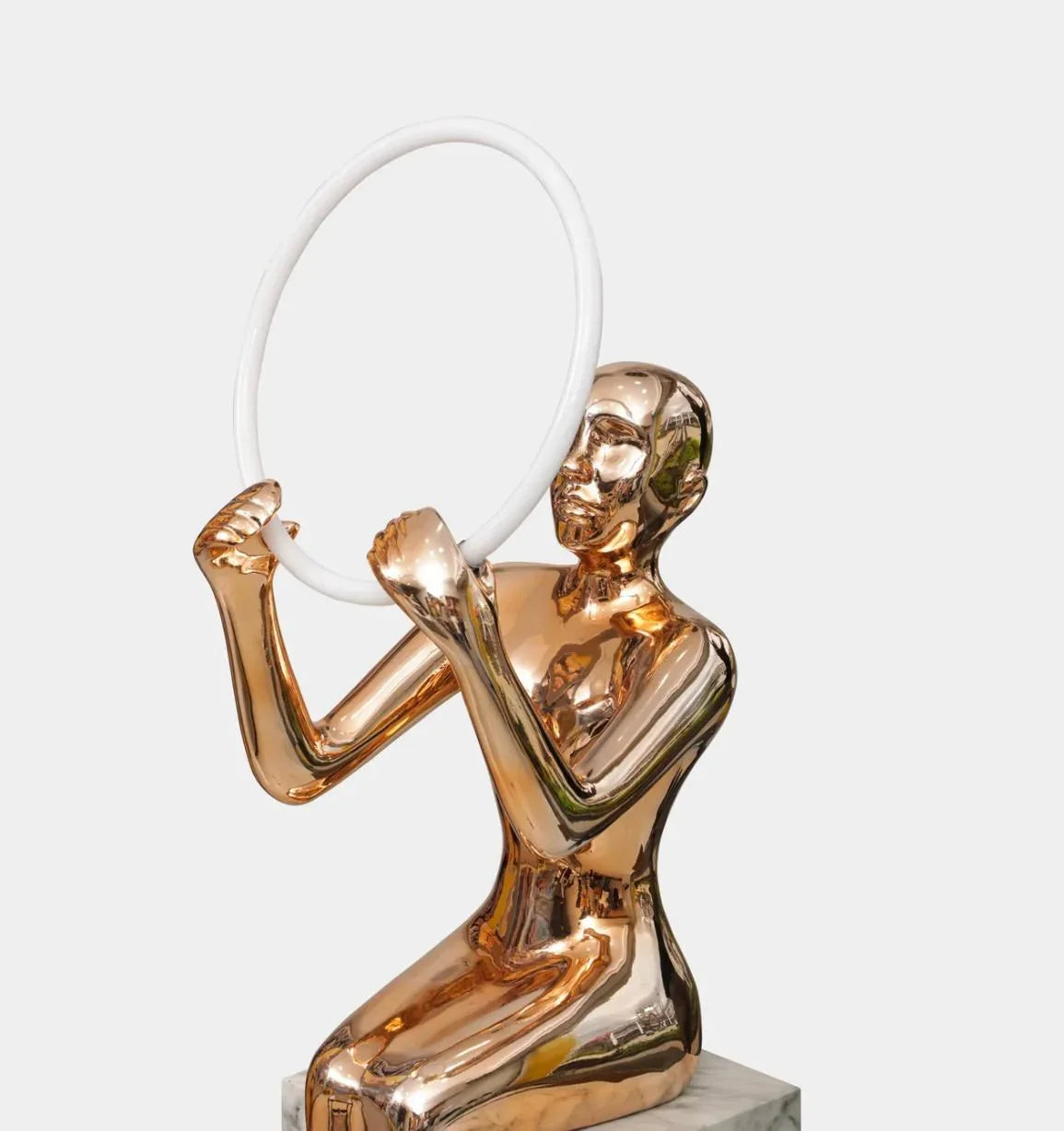 Thinking of you Humanoid Electroplated Sculpture Floor Lamp