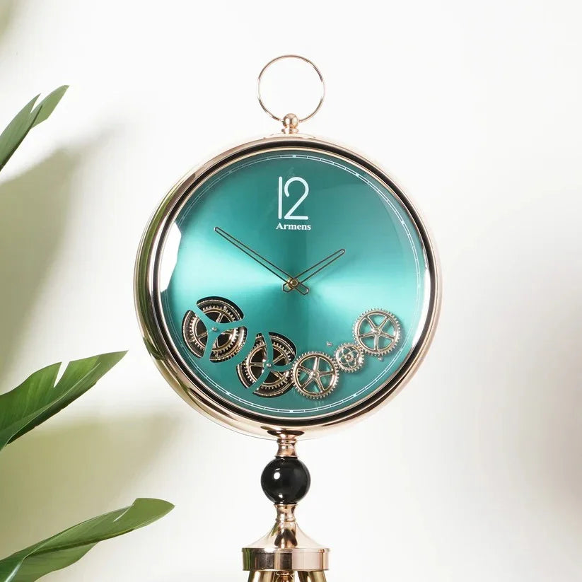 Italian Vintage Tripod-Mounted Metal Clock