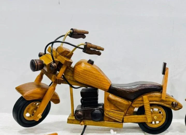 Wooden Minimalistic Bike Figurine