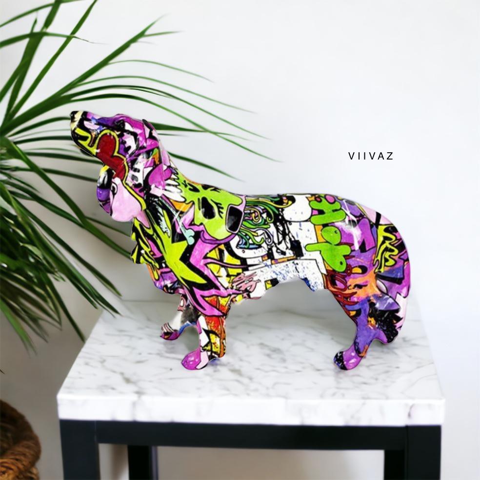 Abstract Colourful Dachshund Dog