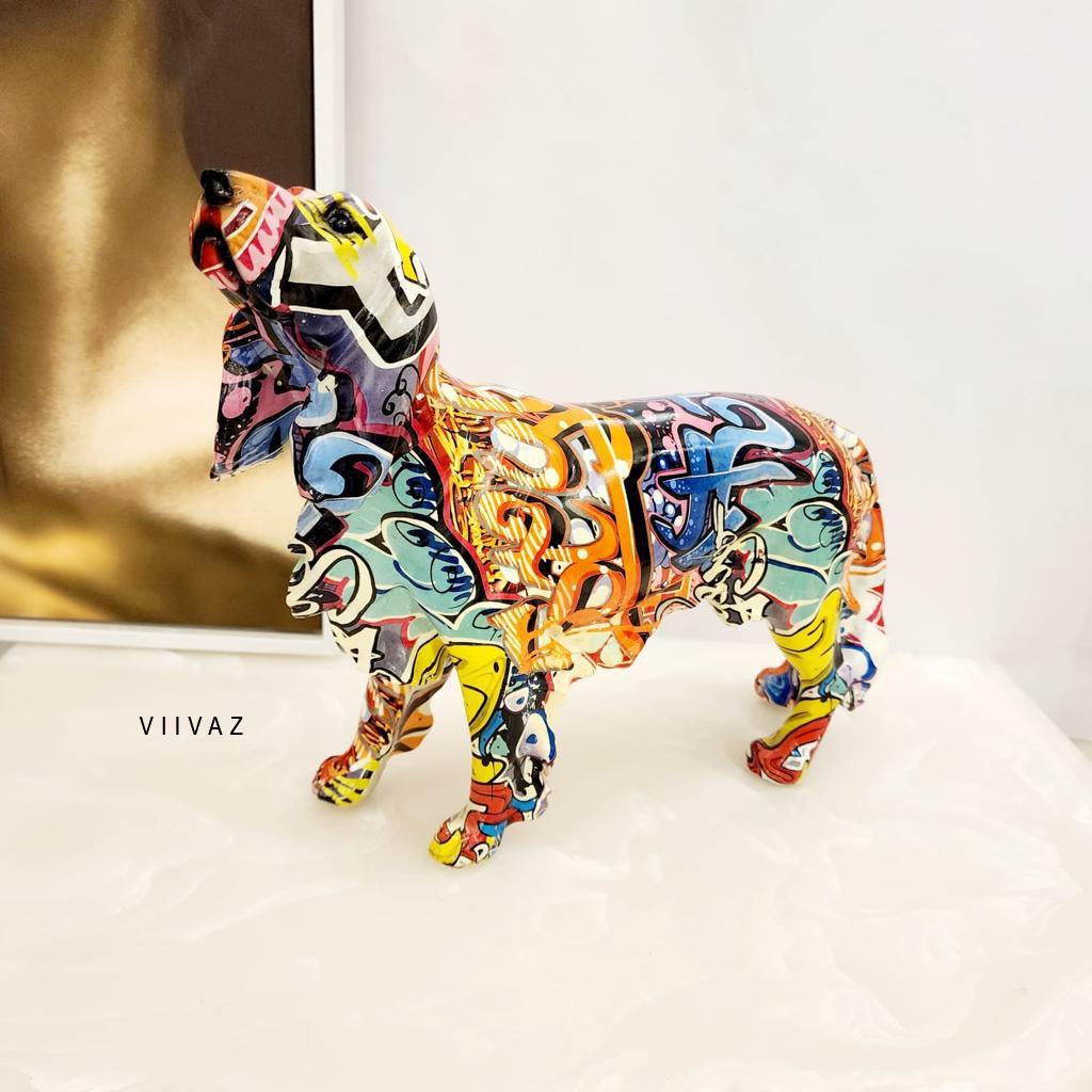 Abstract Colourful Dachshund Dog