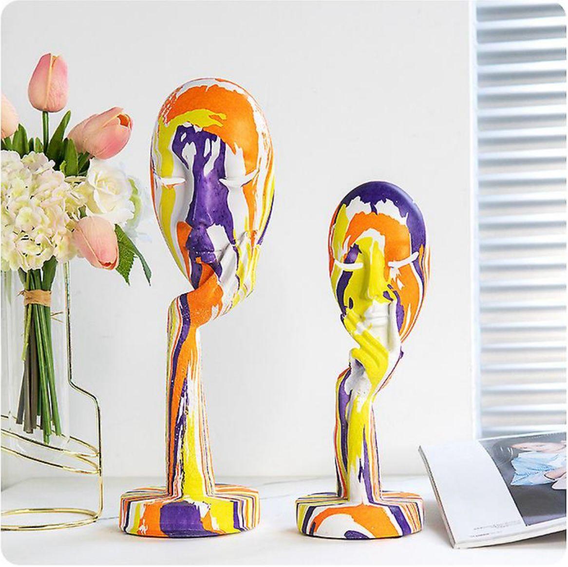 Abstract Face Mask Figurine