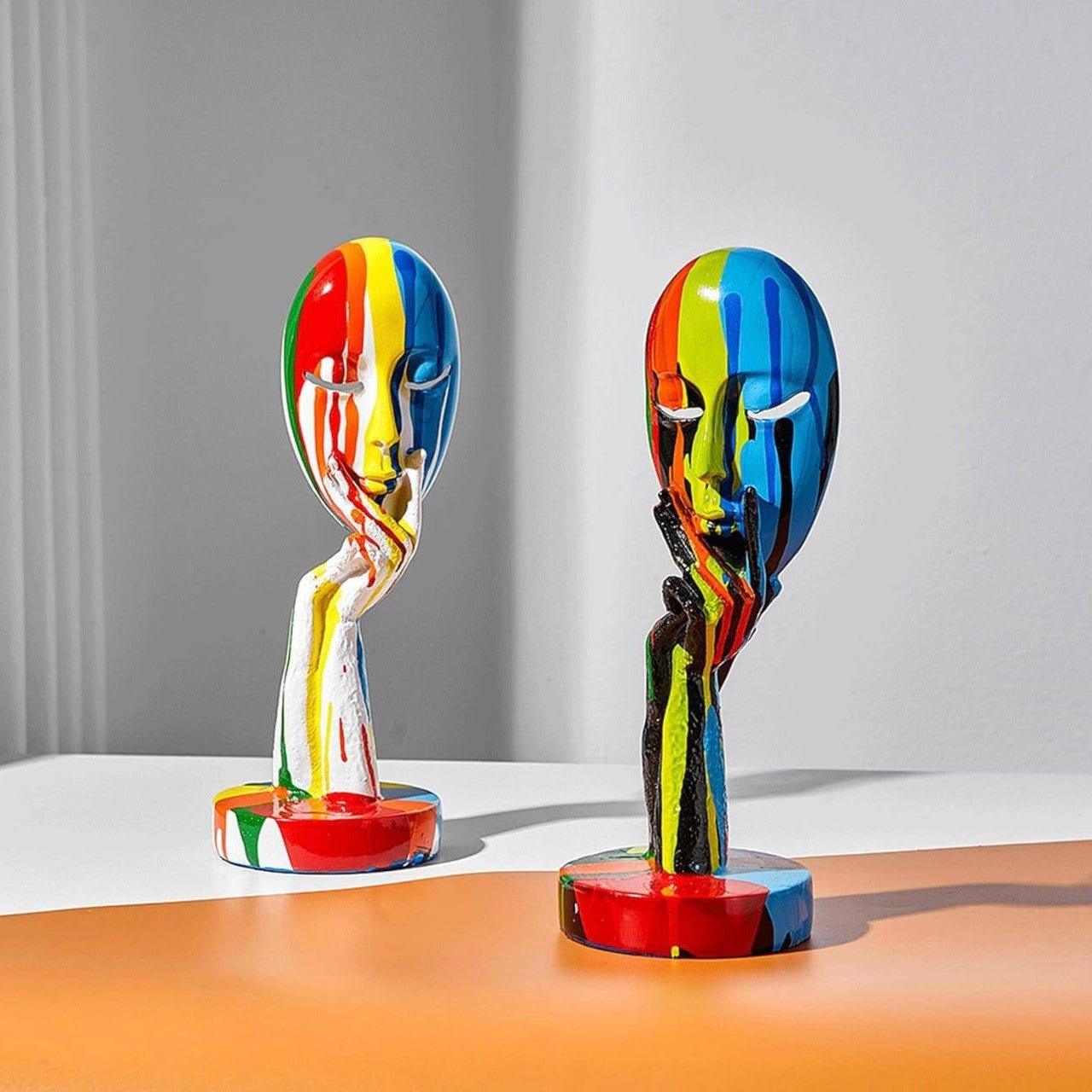 Abstract Face Mask Figurine Pattern