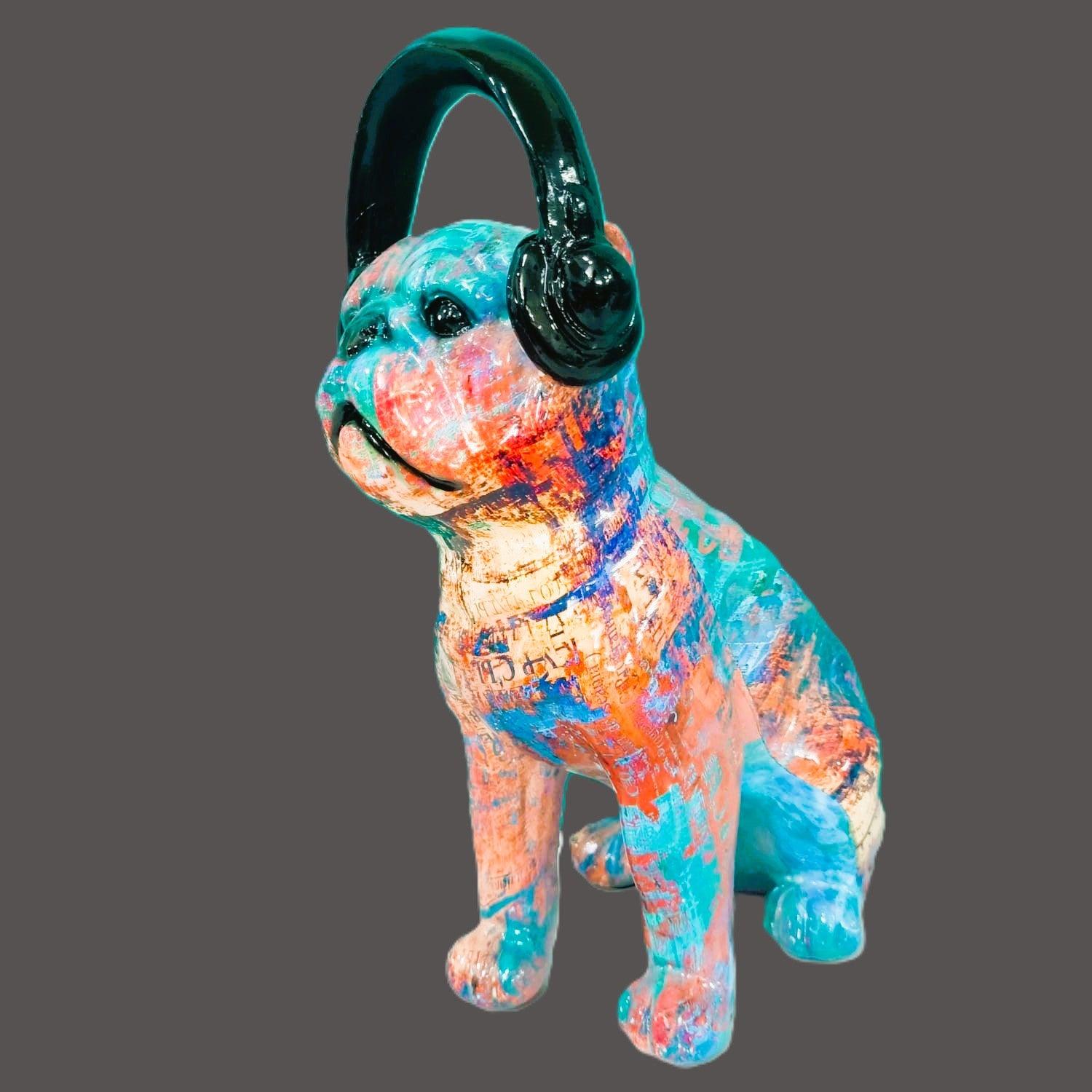 Abstract Graffiti Dog with Headphone