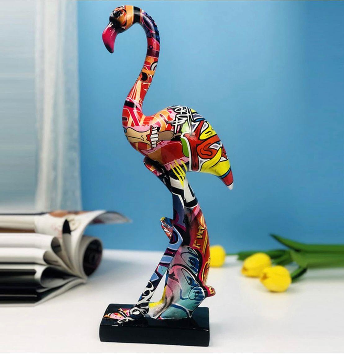 Abstract Lucky Flamingo Sculpture