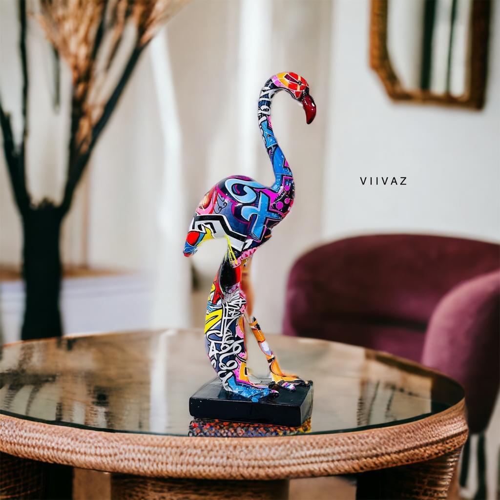 Abstract Lucky Flamingo Sculpture