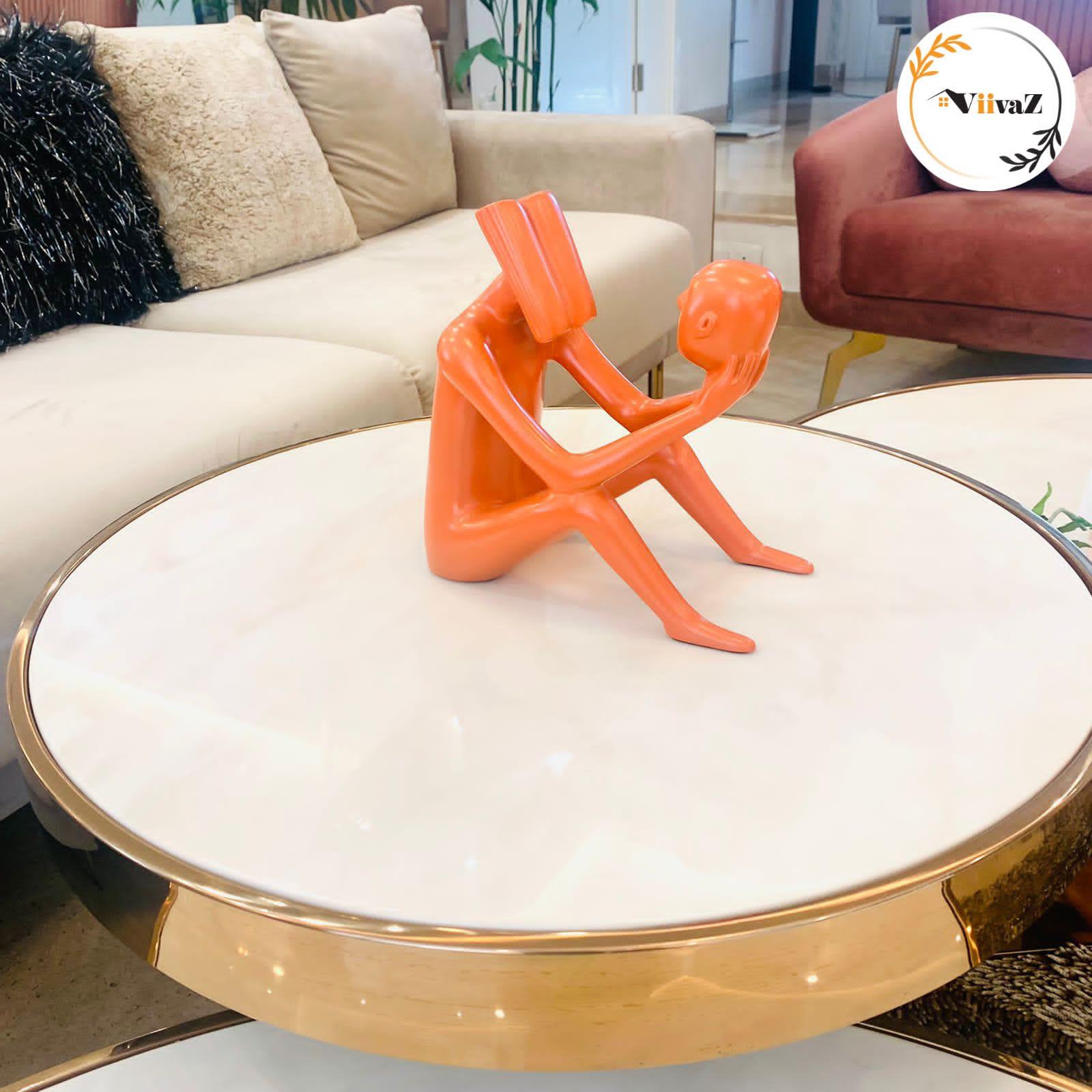 Abstract Man Reading a book sculpture