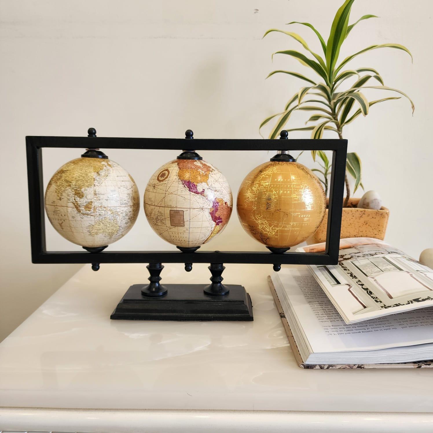 Argentina Laminated Set of 3 Globe