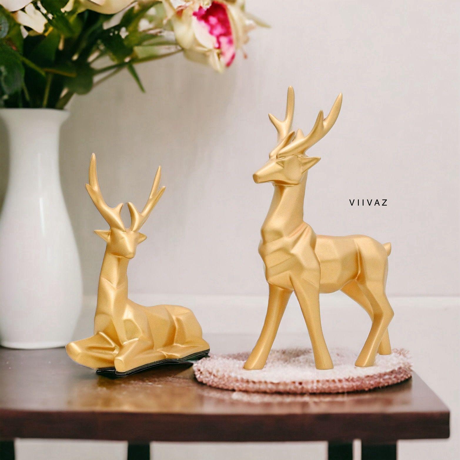 Artistic Deer Pair - Set of 2