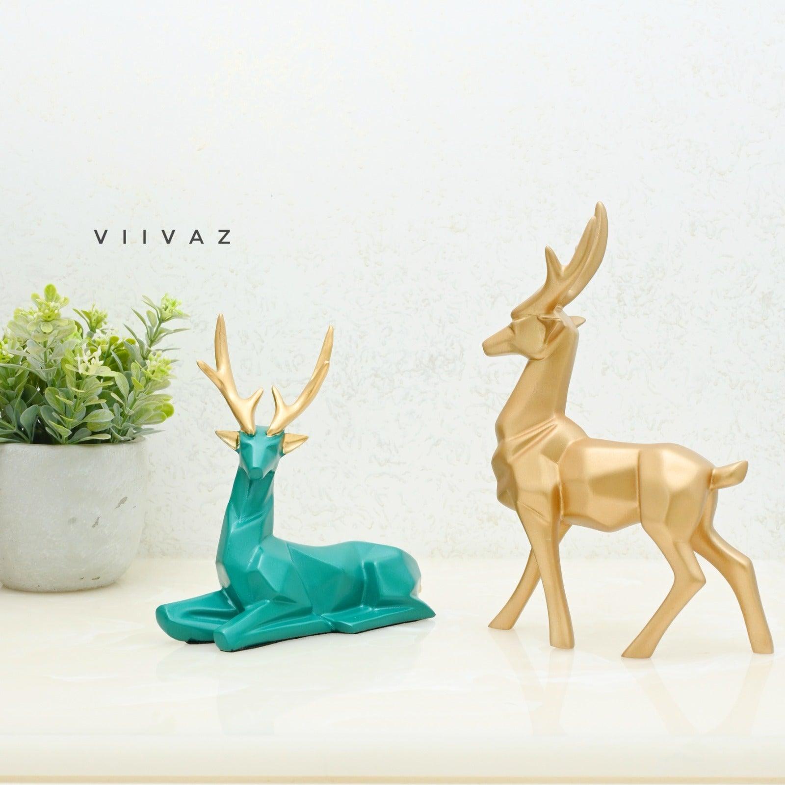Artistic Deer Pair - Set of 2