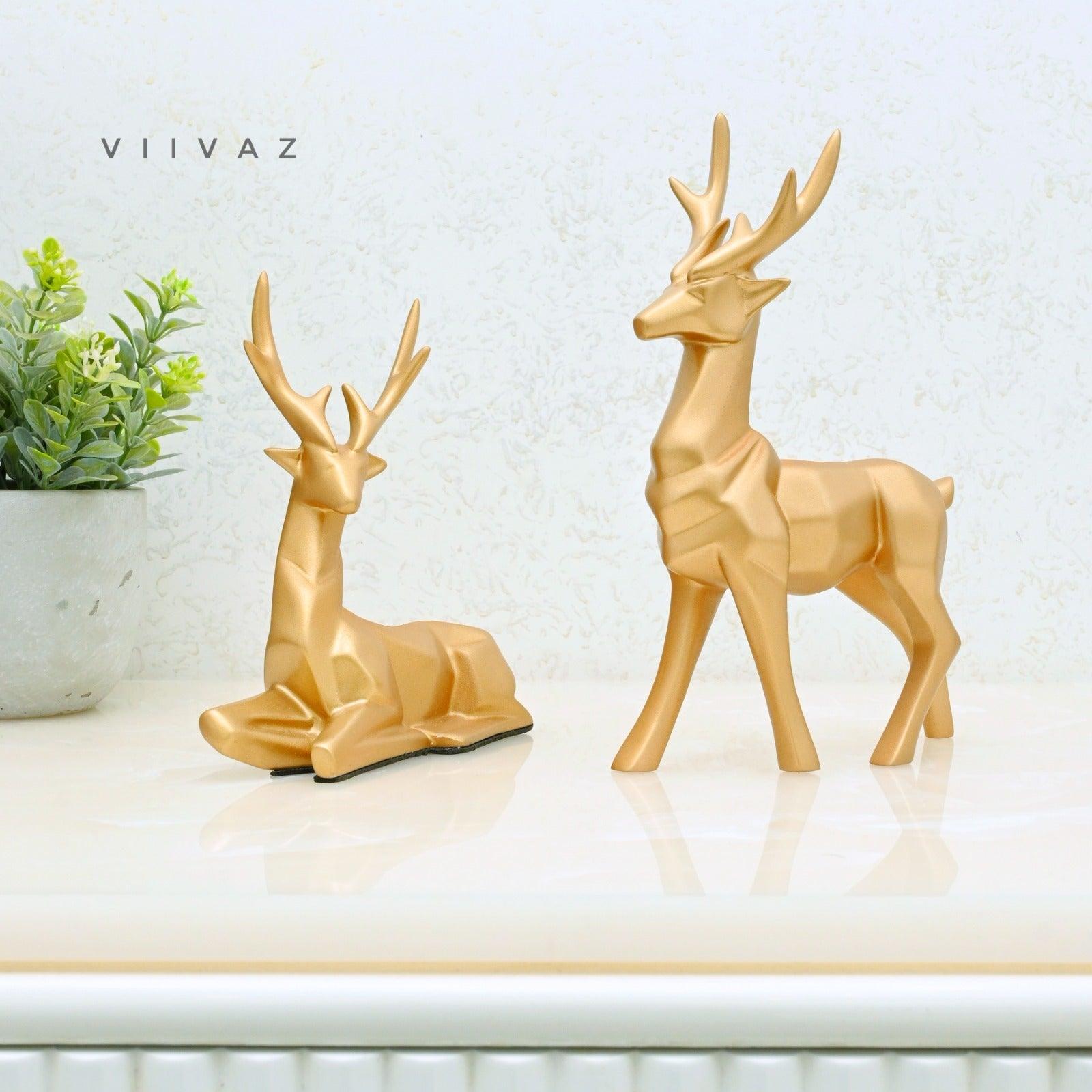 Artistic Deer Pair - Set of 2