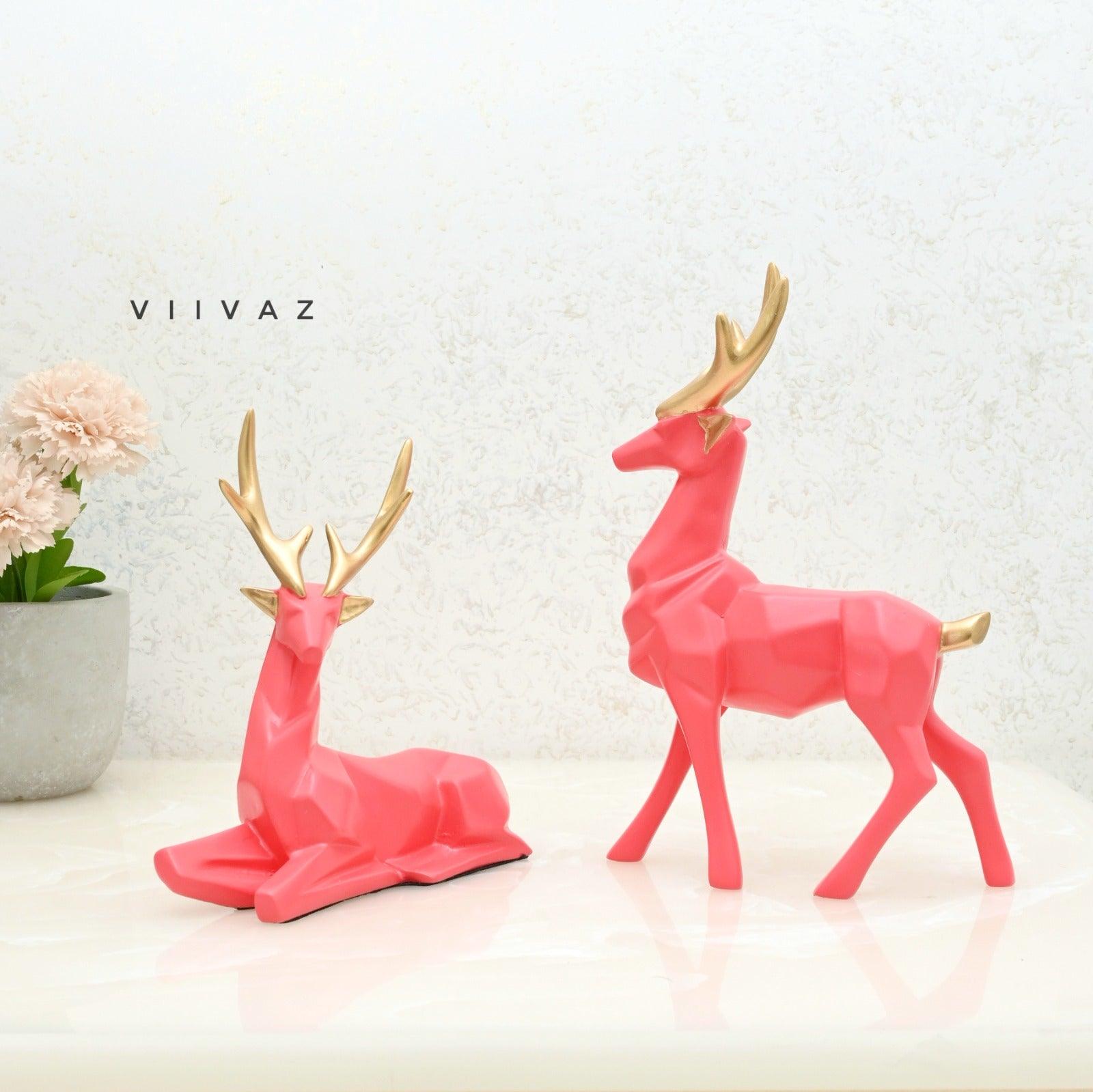 Artistic Deer Pair - Set of 2