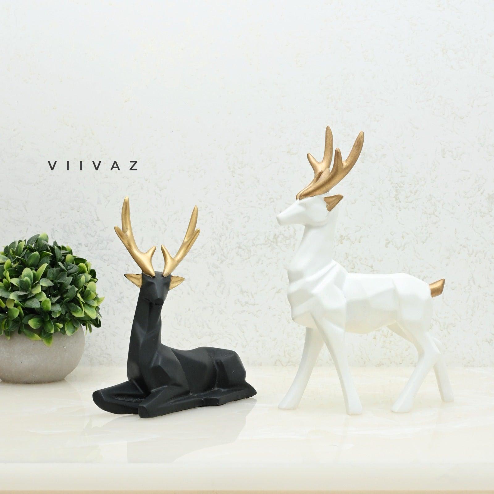 Artistic Deer Pair - Set of 2