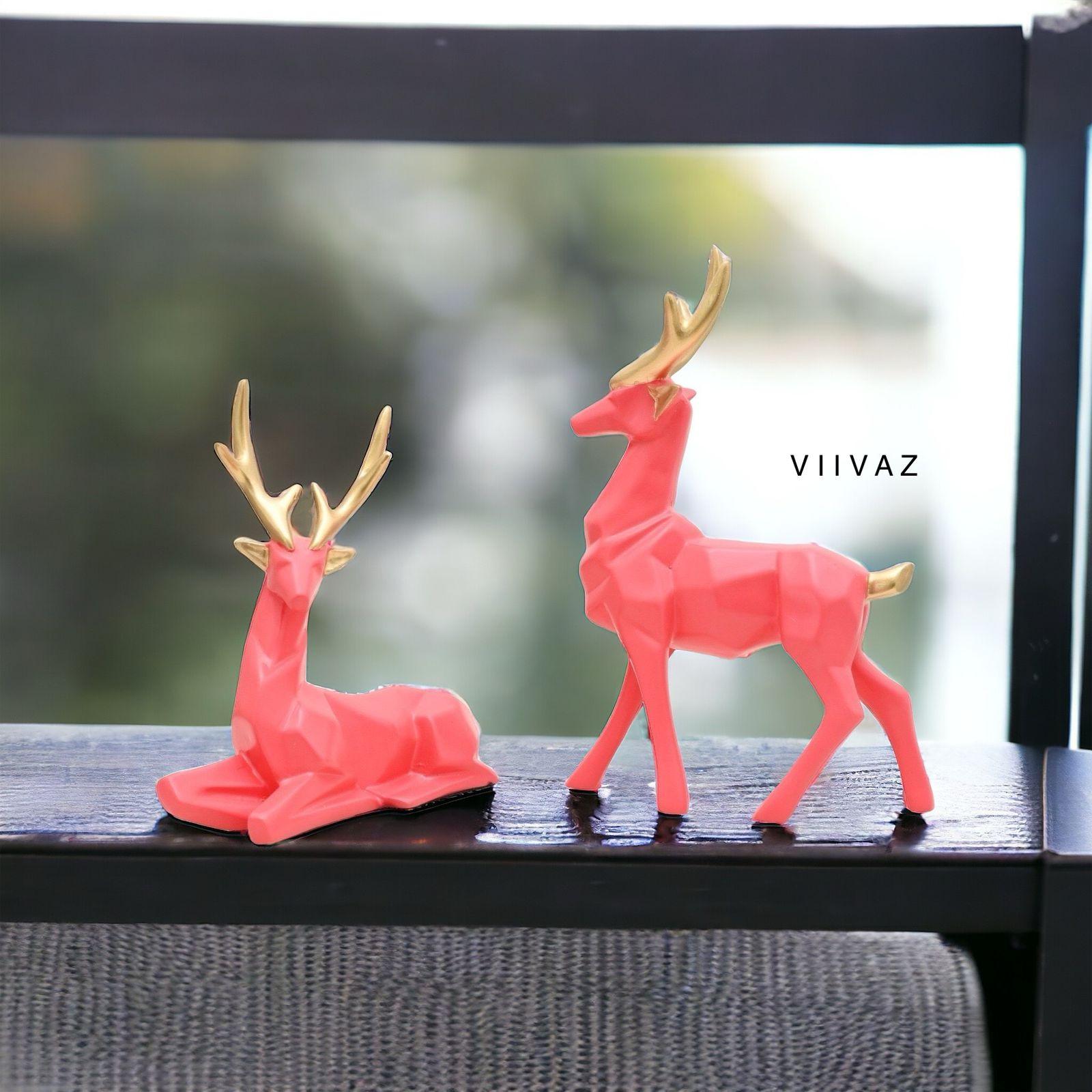 Artistic Deer Pair - Set of 2