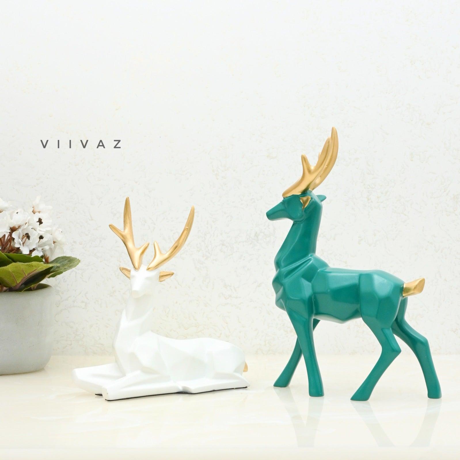 Artistic Deer Pair - Set of 2
