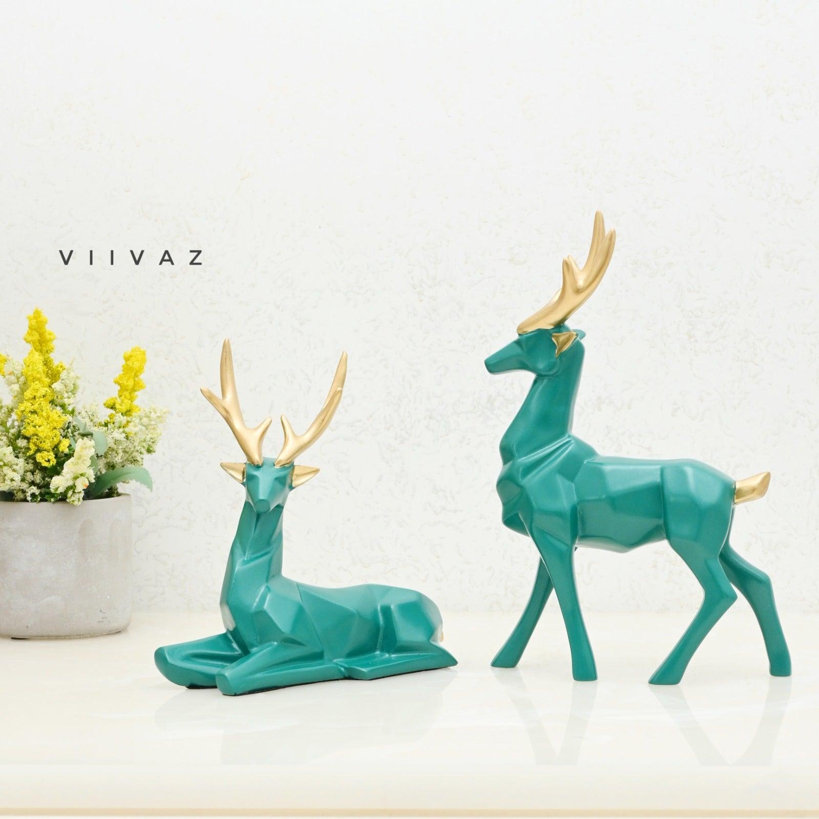 Artistic Deer Pair - Set of 2