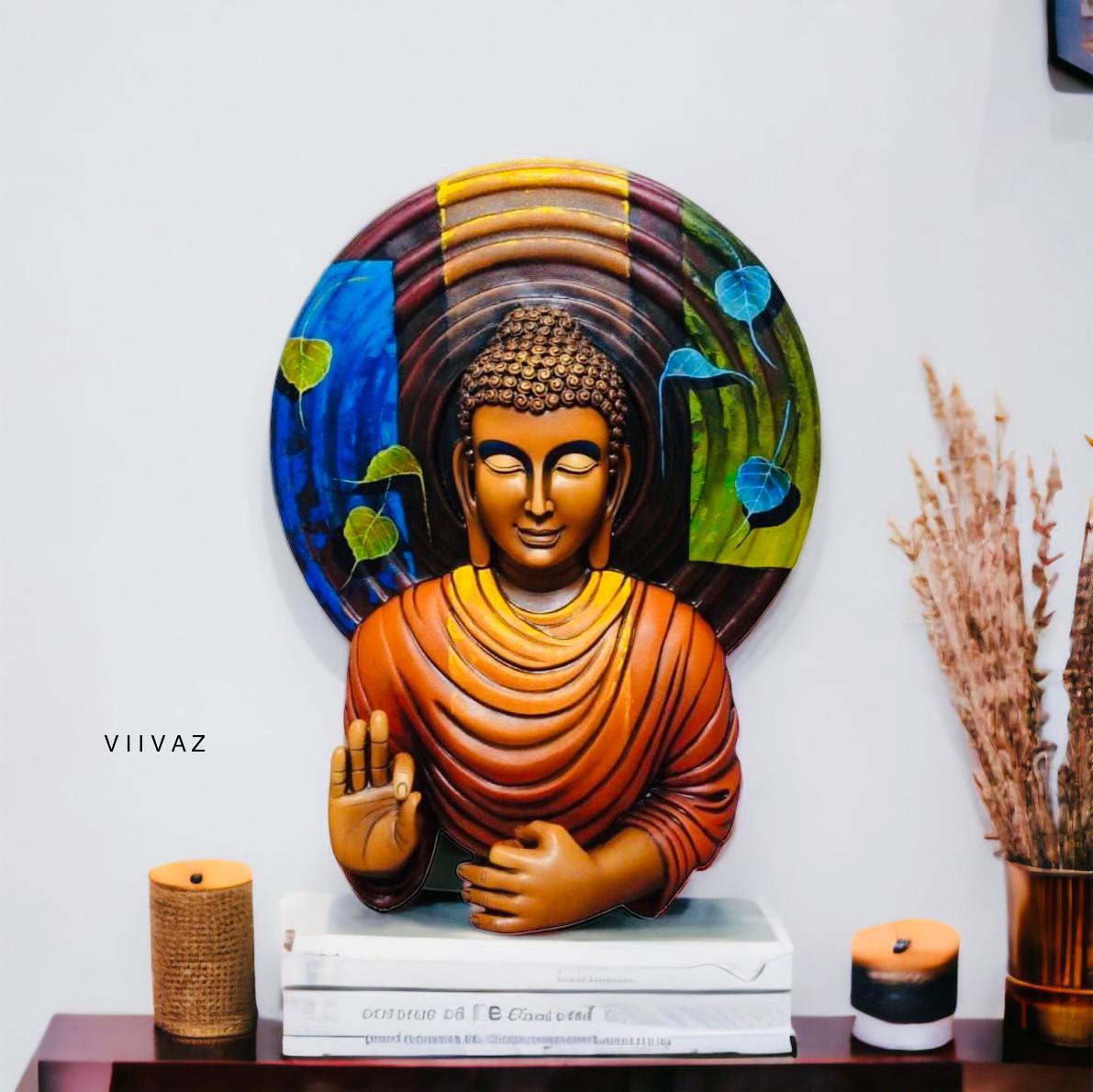 Blessing Buddha Figurine Wall Decor