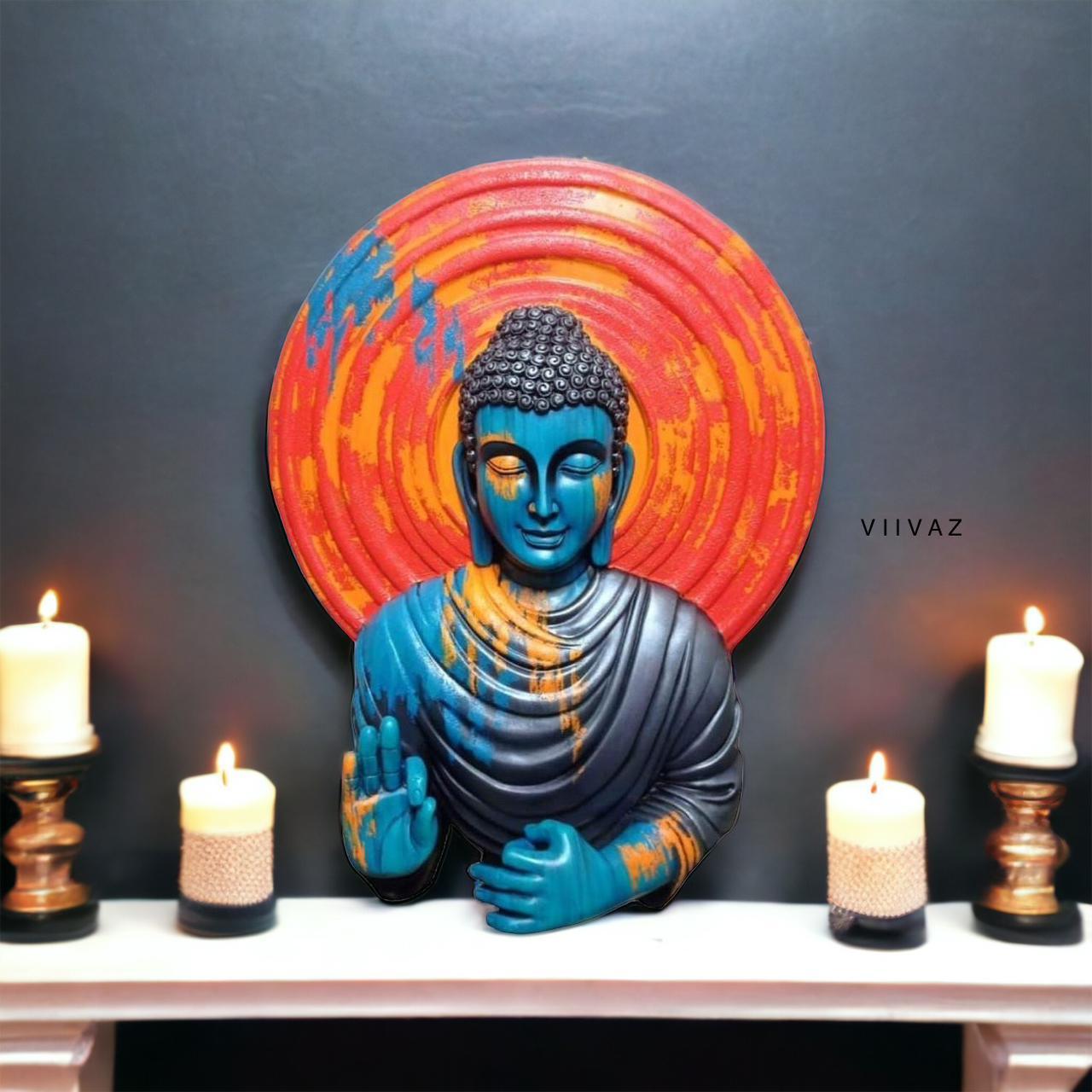 Blessing Buddha Figurine Wall Decor