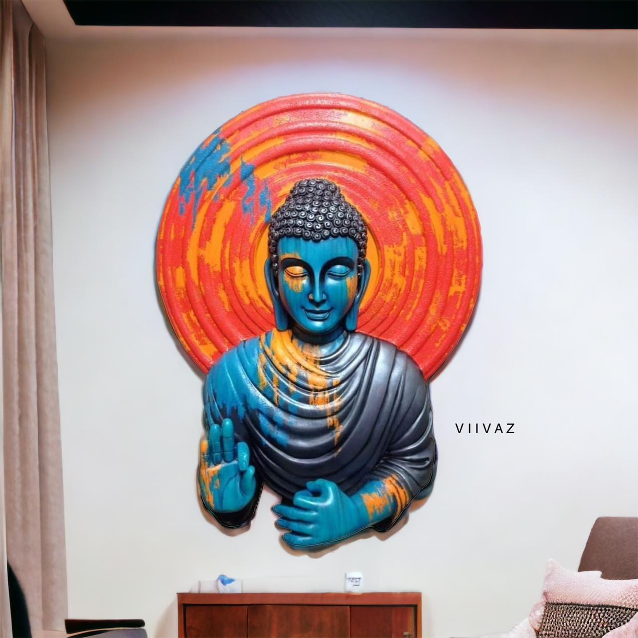 Blessing Buddha Figurine Wall Decor