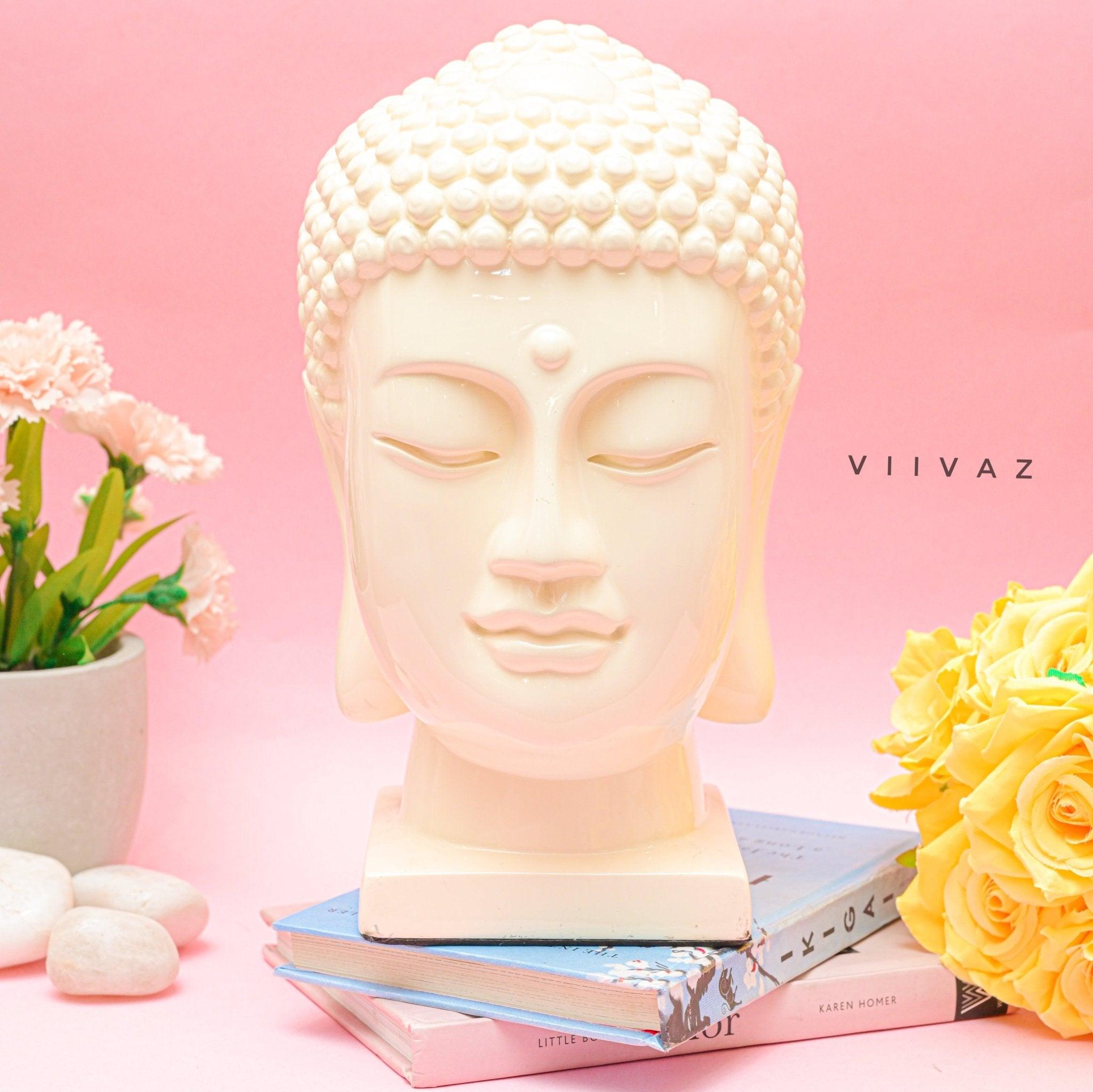 Blissful Buddha Face Figurine