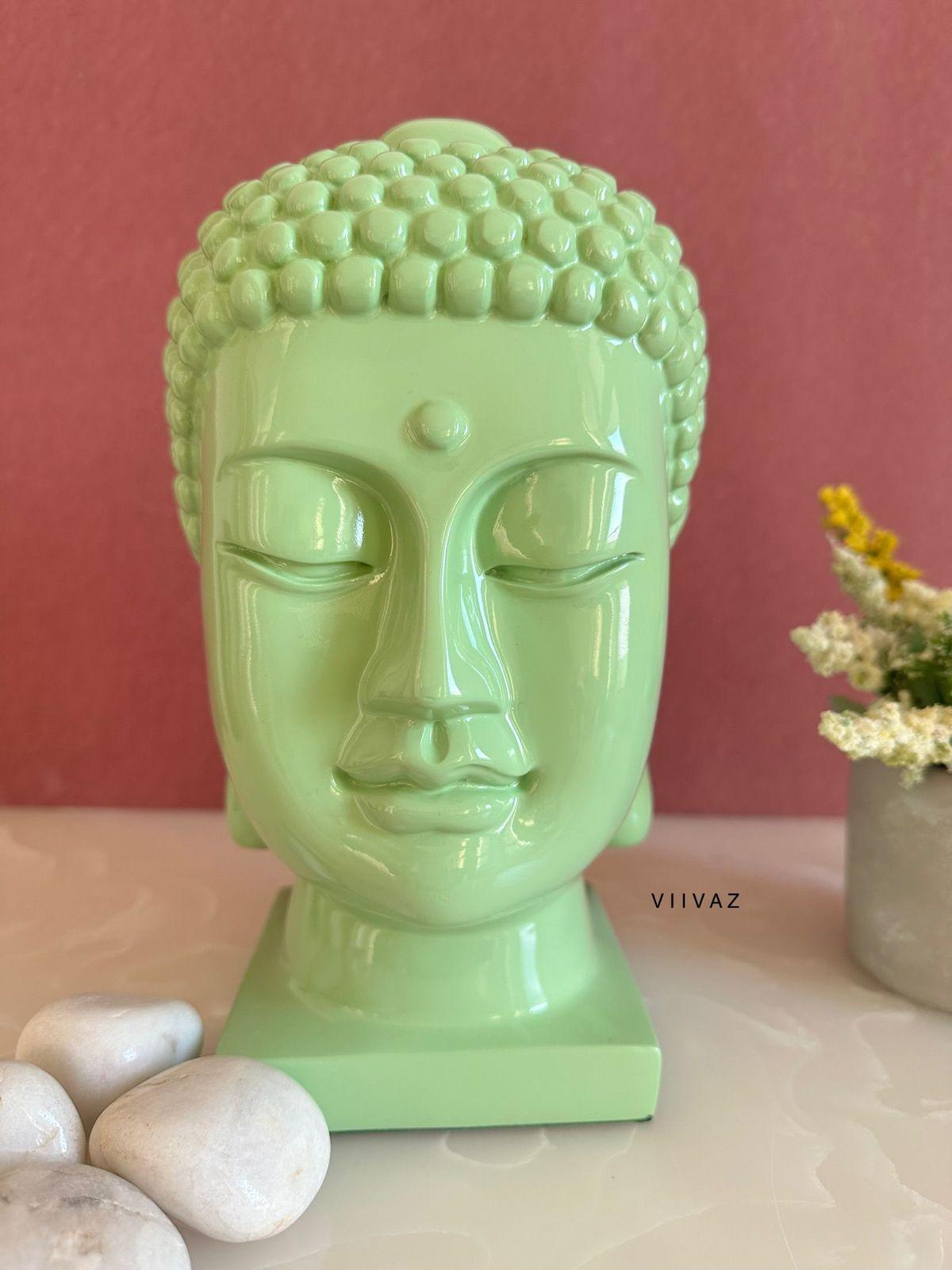 Blissful Buddha Face Figurine