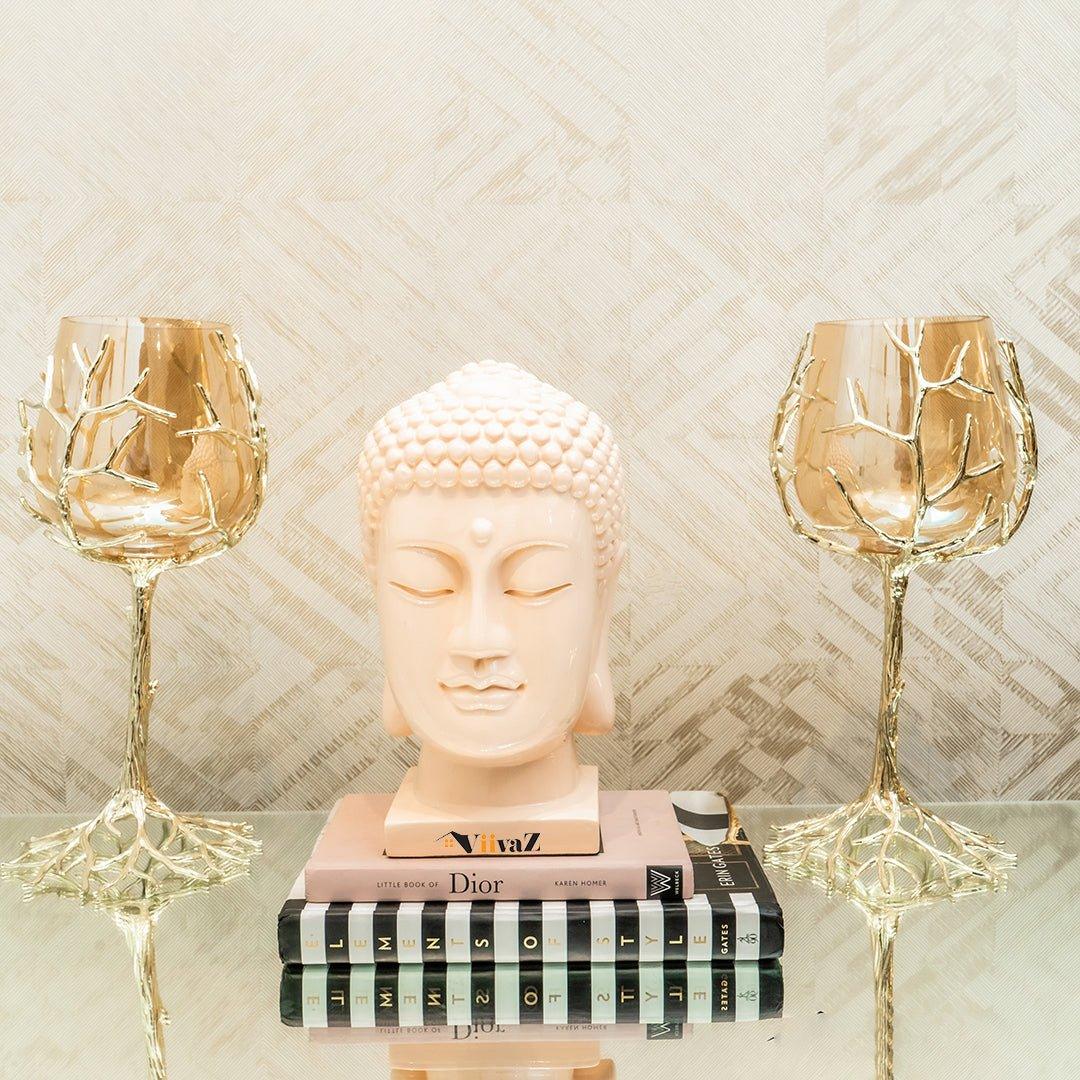 Blissful Buddha Face Figurine