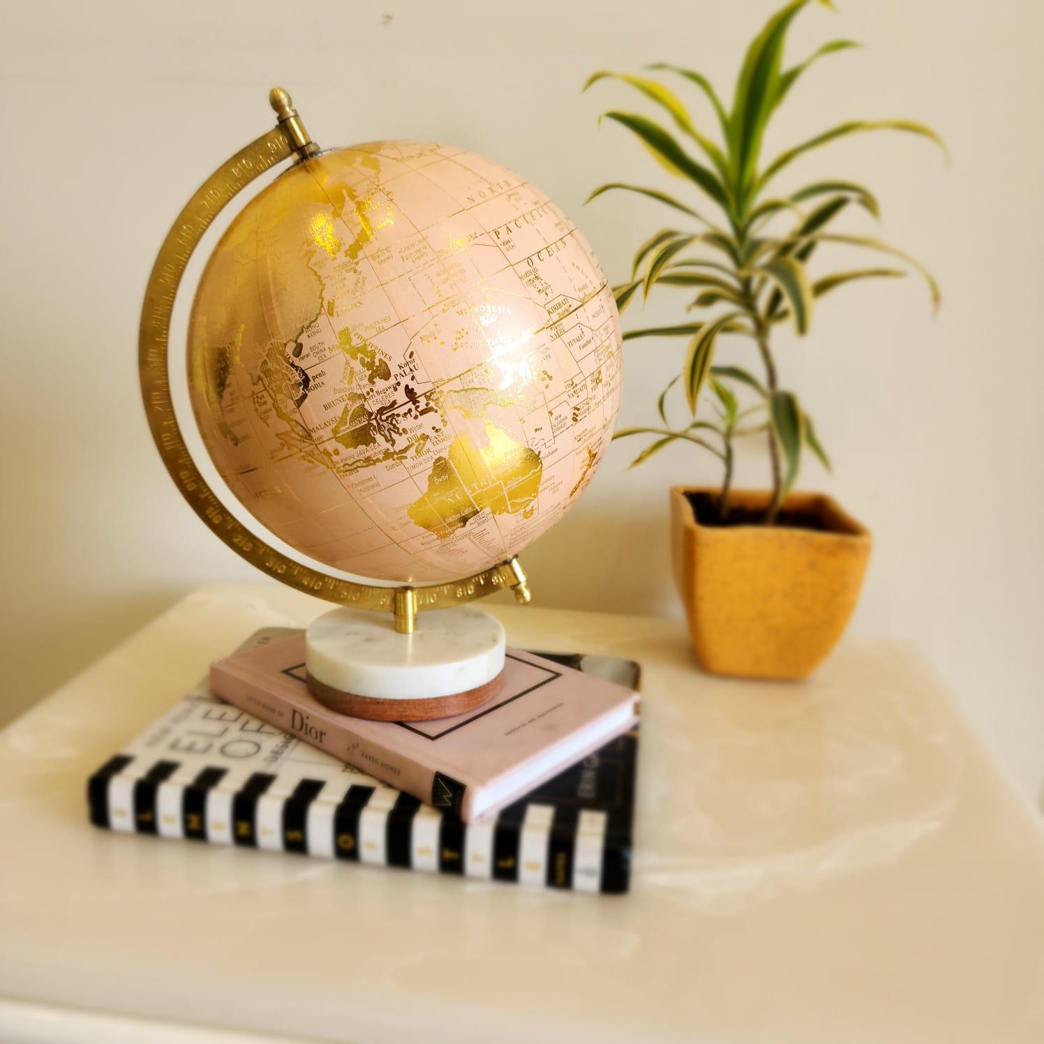Brunel Laminated Gold Pink Globe