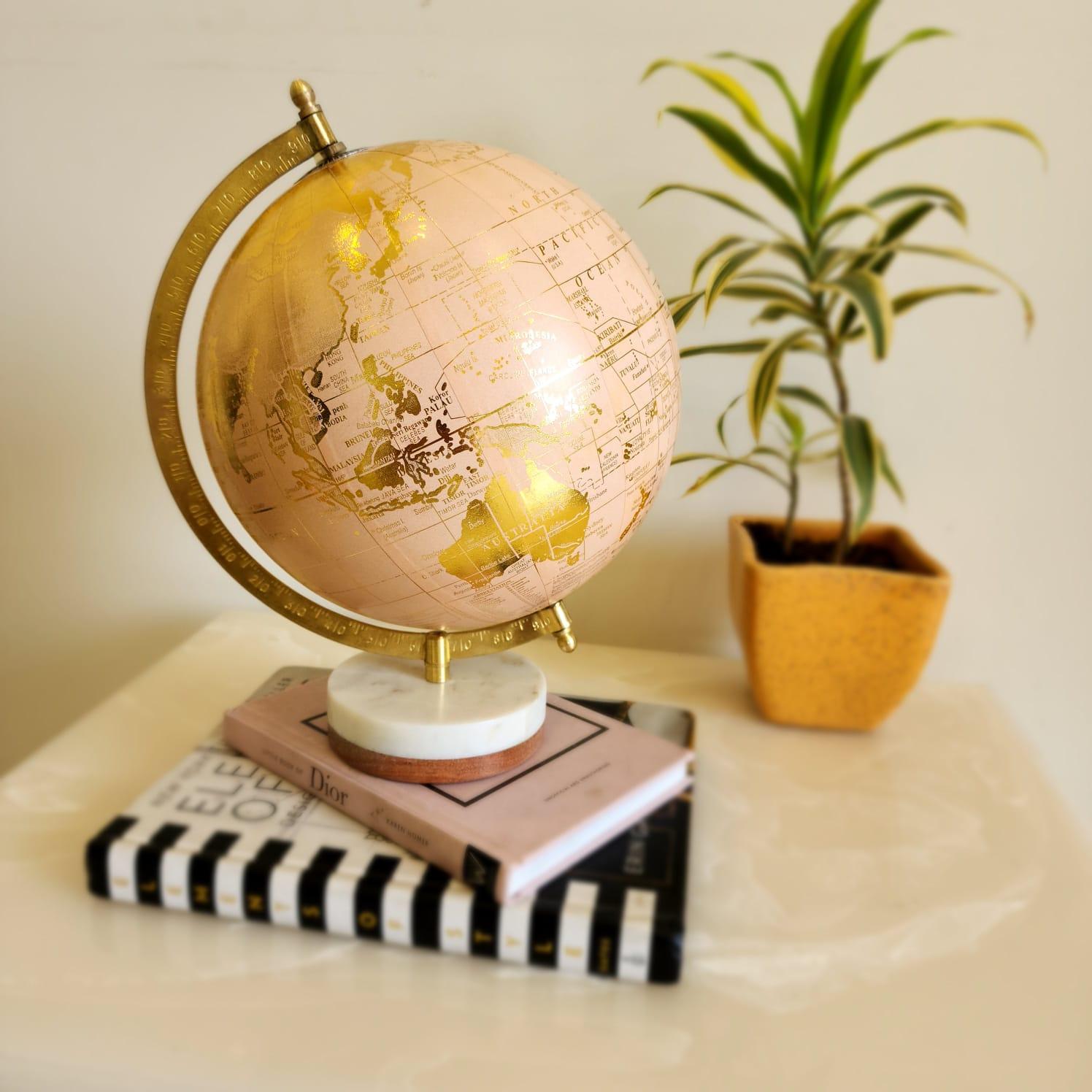 Brunel Laminated Gold Pink Globe