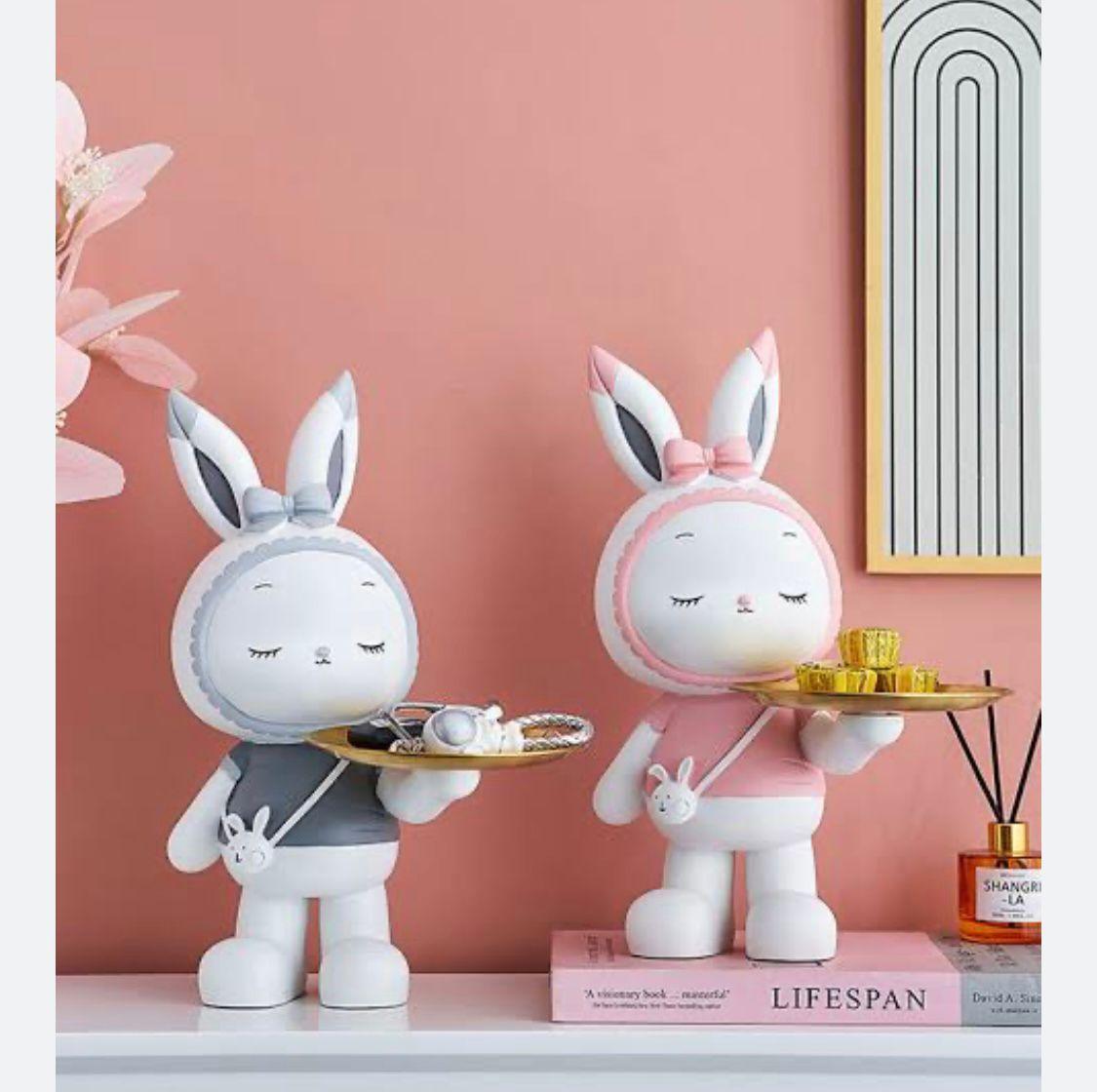 Bunny Rabbit Girl Tray Holder