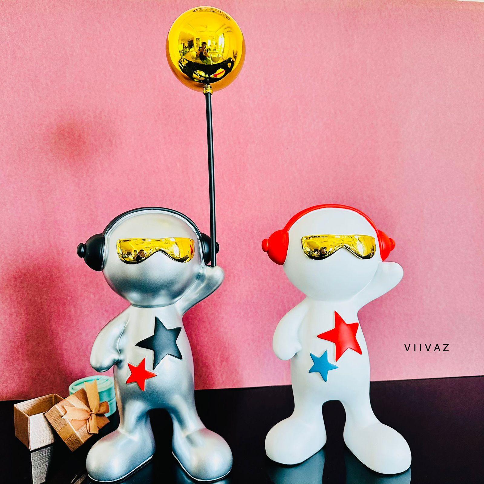 Celebrating Alien with Balloon