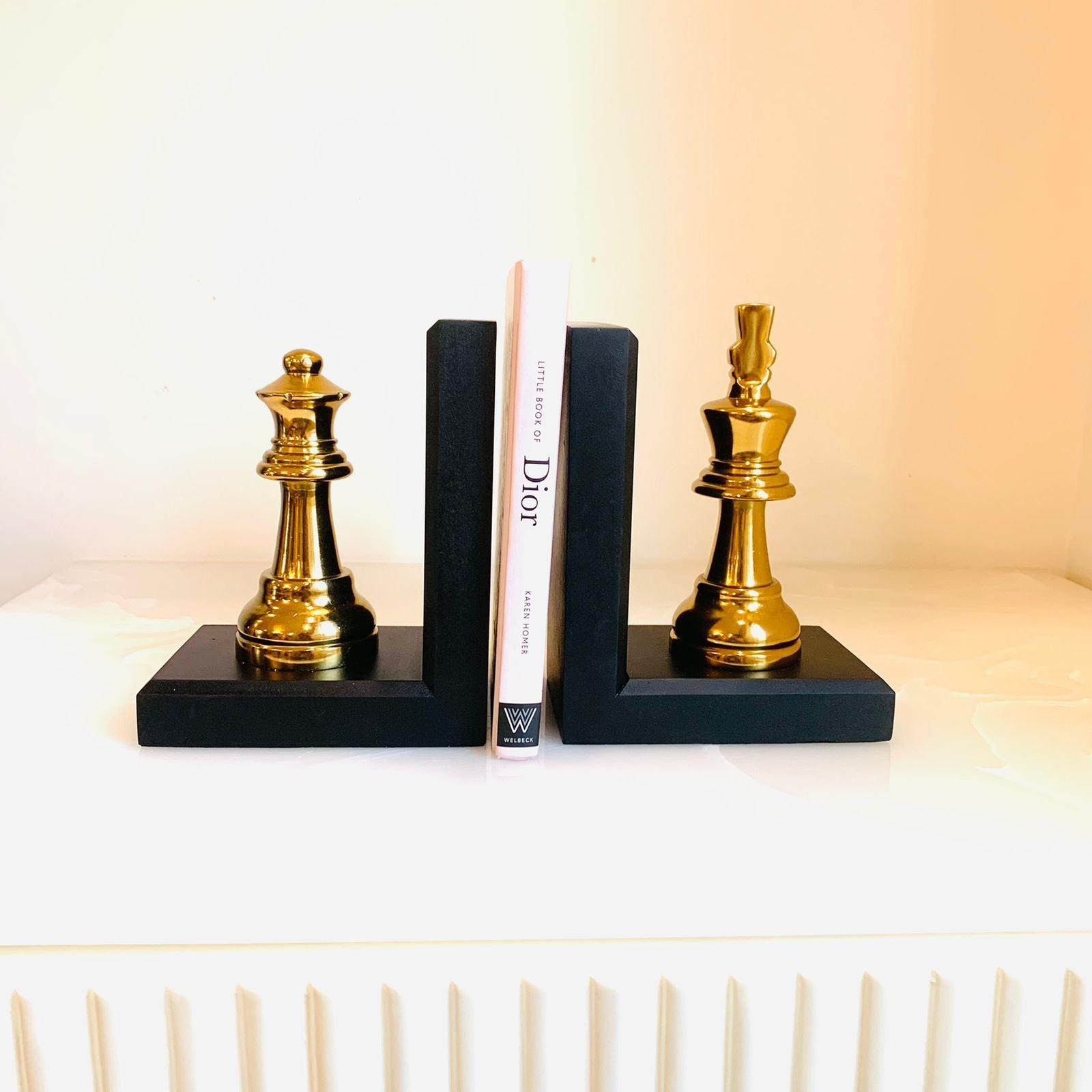 Chess Bookend Metal